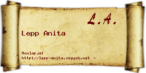 Lepp Anita névjegykártya